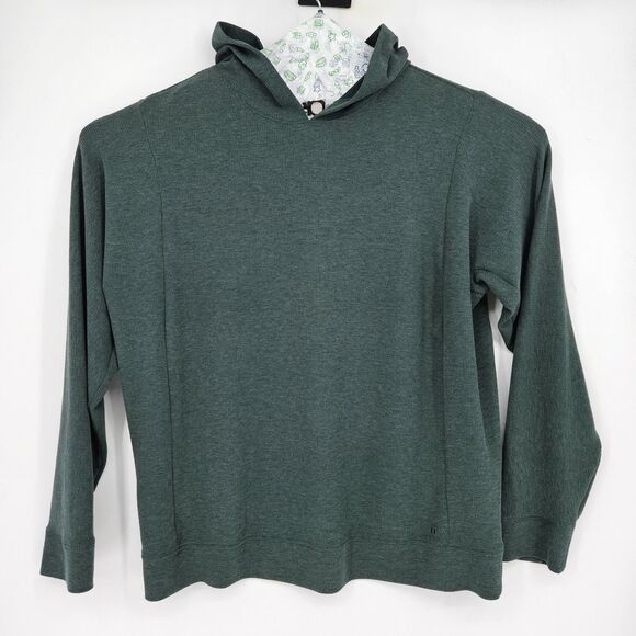 Tommy John Hoodie Mens 2XL Hunter Green Thermal Knit Pullover Long Sleevei - Picture 1 of 9